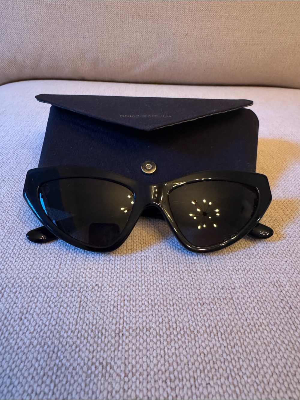 Dolce & Gabbana Black Cat-Eye Sunglasses